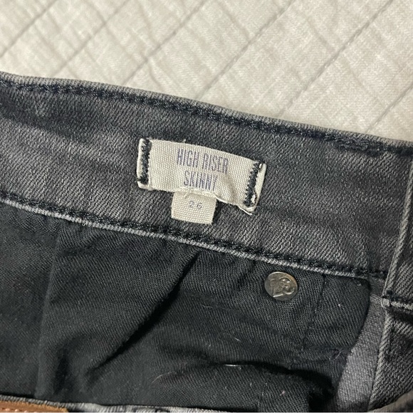 Madewell Tall 9" High-Rise Skinny Jeans in Black Frost Size 26 - Picture 3 of 10